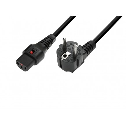 IEC LOCK IEC Power Cable locking 3x1.0 3m bk
